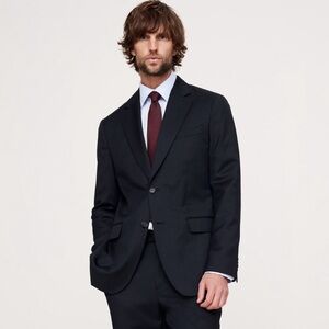 NWT! Banana Republic Navy Blue Signature Italian Houndstooth Suit Jacket 💎